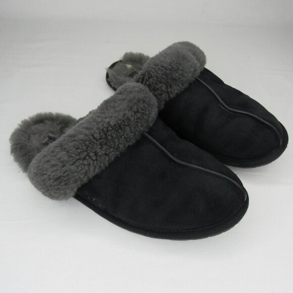 UGG Shoes - Ugg Black SCUFFETTE II Shearling Slippers Women's 9
